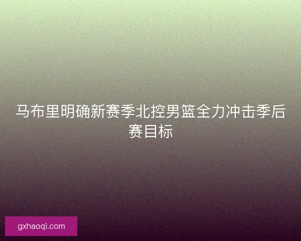 马布里明确新赛季北控男篮全力冲击季后赛目标